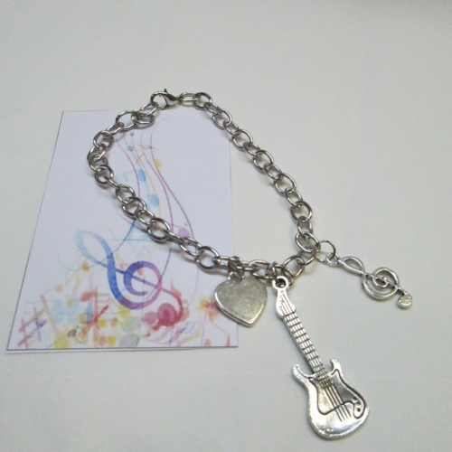 Bracciale Chitarra e Chiave di Violino