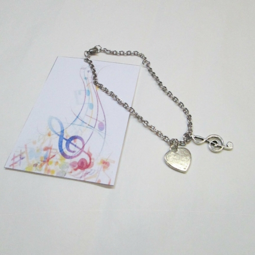 Bracciale Chiave di Violino e Cuore