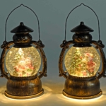 Lanterna vintage con babbo natale - immagine 4