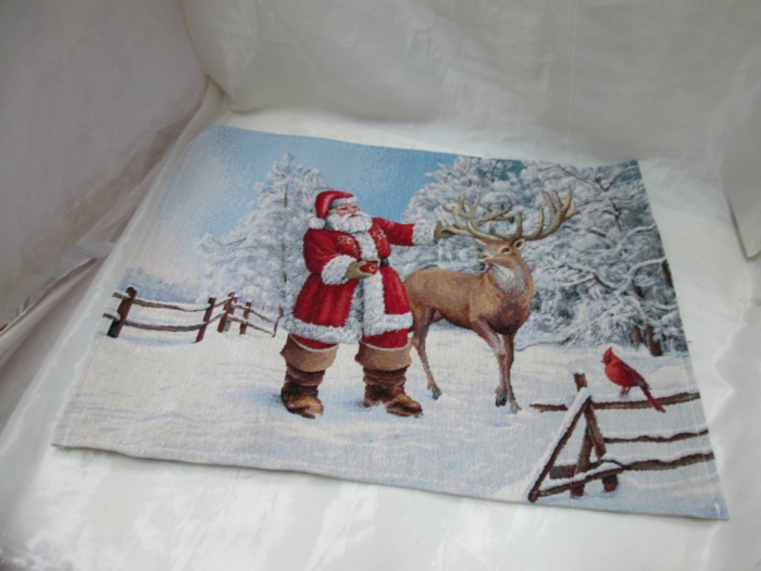 Tovaglietta 40x50 babbo natale con renna