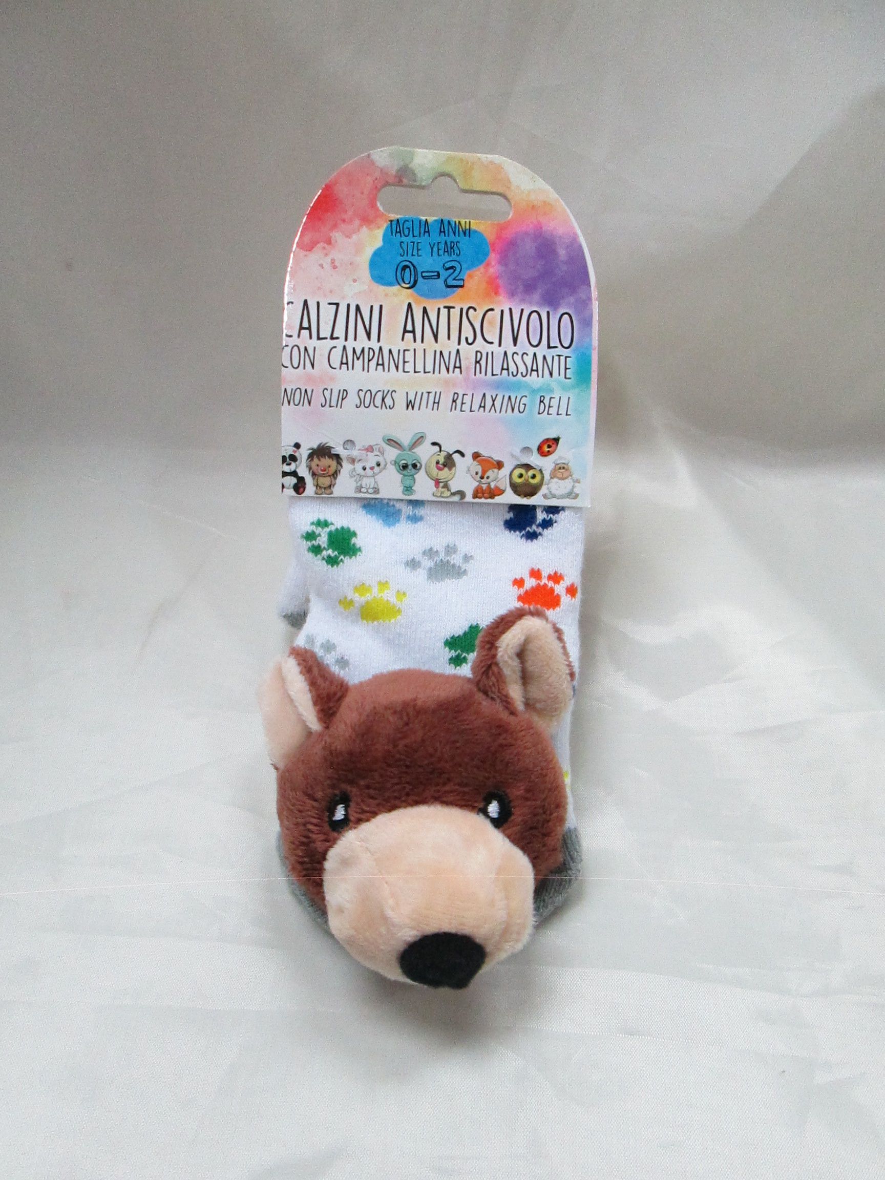 Weri Spezials Calzini Antiscivolo Per Bambini - Rosa, Taglia 17-18 (6-9 Mesi) - Orso