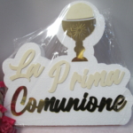 Torta 24 ballerine dorate con scritta centrale "prima Comunione" - immagine 3